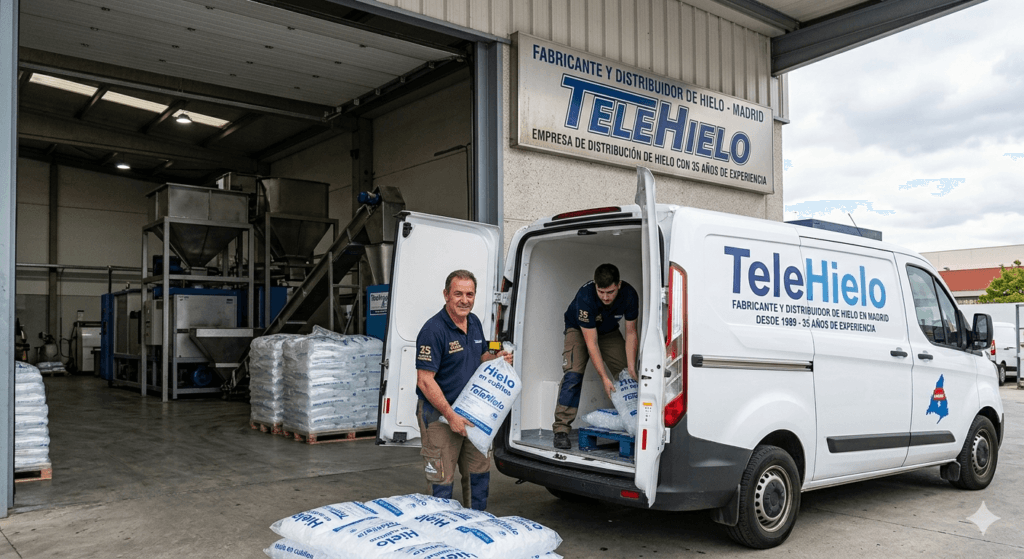 empresa distribución hielo Madrid con 35 años de experiencia
